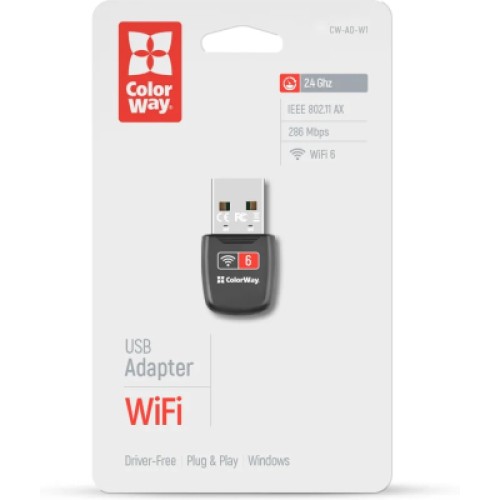 Сетевая карта Wi-Fi ColorWay CW-AD-W1