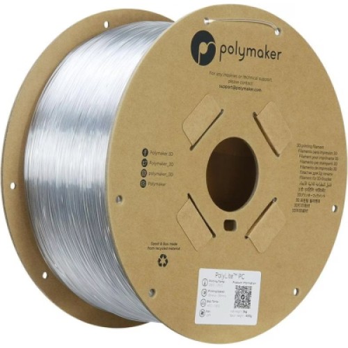 Пластик для 3D-принтера Polymaker PC POLYLITE 1,75mm 3kg TRANSPARENT (PC01003)