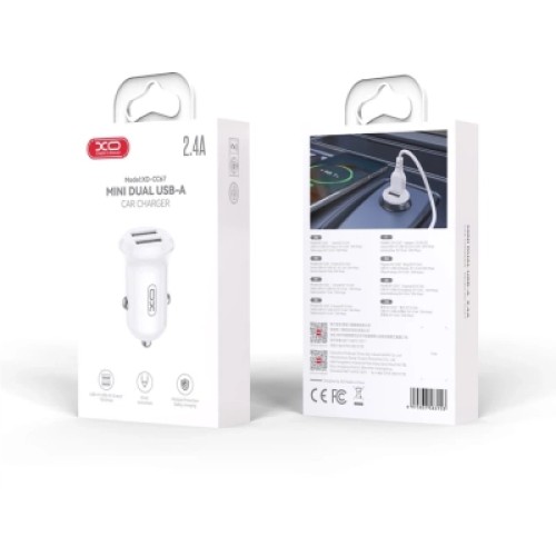 Зарядное устройство XO 2xUSB 12W white (CC67.white)