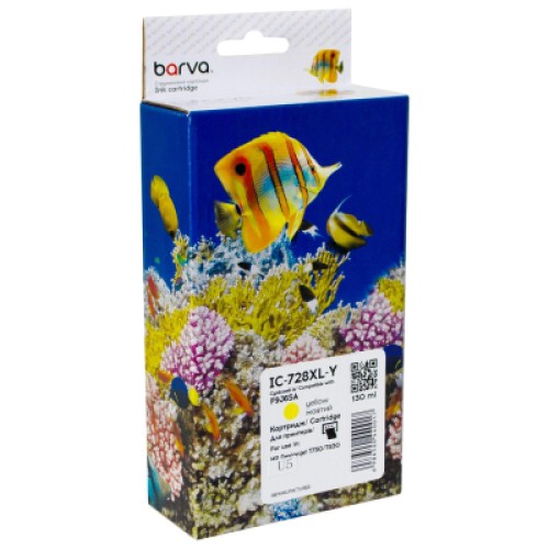 Картридж Barva HP 728XL/F9J65A, ver. U1-U30, 130 мл, Yellow (IC-728XL-Y) Картридж Barva HP 728XL/F9J65A, ver. U1-U30, 130 мл, Yellow (IC-728XL-Y)
