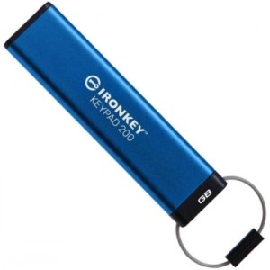 USB флеш накопичувач Kingston 128GB IronKey Keypad 200 Type-C Encrypted Blue USB 3.2 (IKKP200C/128GB)