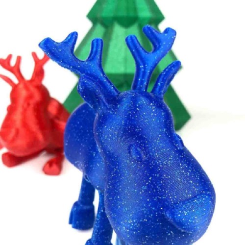 Пластик для 3D-принтера AzureFilm PLA Glitter 1,75mm 1kg BLUE (FP171-5015G)