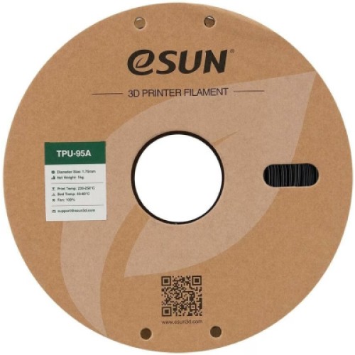 Пластик для 3D-принтера eSUN eTPU-95A 1кг, 1.75мм, black (ETPU-95A175B1)