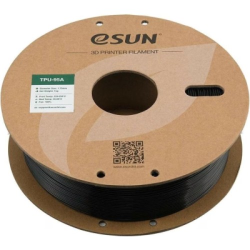 Пластик для 3D-принтера eSUN eTPU-95A 1кг, 1.75мм, black (ETPU-95A175B1)