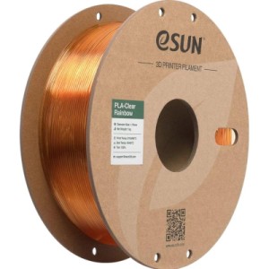 Пластик для 3D-принтера eSUN PLA Clear Rainbow 1,75mm 1kg FLAME-Crystal (PLA-CLRB175O-CF1P1)