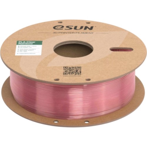Пластик для 3D-принтера eSUN PLA Clear Rainbow 1,75mm 1kg PINK-Crystal (PLA-CLRB175O-CP1P1)
