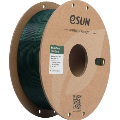 Пластик для 3D-принтера eSUN PLA Clear Rainbow 1,75mm 1kg Transl RAINBOW B (PLA-CLRB175T-RBB1P1)