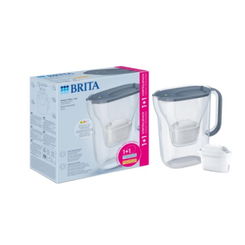 Фильтр-кувшин Brita Style Essential MXPro 2.4л + 2 картриджа сіро-блакитний (1057796)