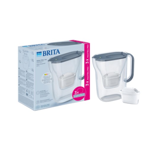 Фильтр-кувшин Brita Style Essential MXPro 2.4л + 3 картриджа сіро-блакитний (1058103)