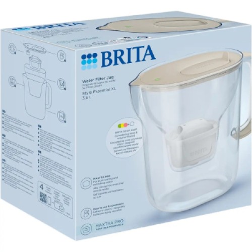 Фильтр-кувшин Brita Style Essential XL MXPro 3.6л з картриджем пісочний (1058044)