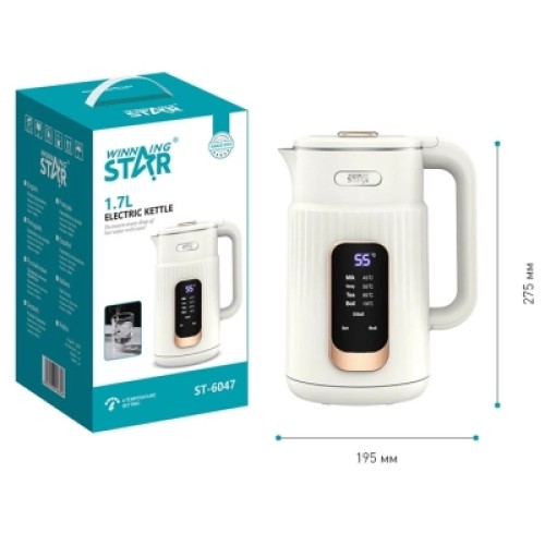 Электрочайник WINNINGSTAR ST-6047 White