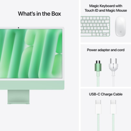 Компьютер Apple 24" iMac Retina 4.5K / Apple M4 (10-c/CPU, 10-c/GPU), 16, 256, Green, A3137 (MWUY3UA/A)