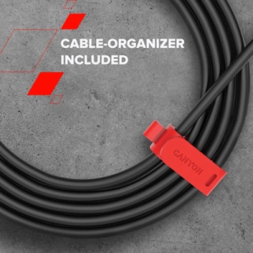 Дата кабель USB 2.0 AM to USB-C 2.0m 18W TPE black Canyon (CNS-AC18SC20B) Дата кабель USB 2.0 AM to USB-C 2.0m 18W TPE black Canyon (CNS-AC18SC20B)