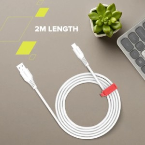 Дата кабель USB 2.0 AM to USB-C 2.0m 18W TPE white Canyon (CNS-AC18SC20W)