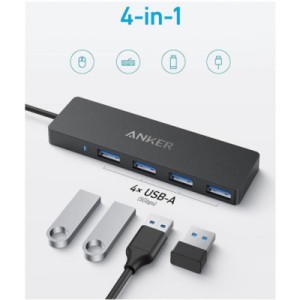 Концентратор USB-C to 4xUSB-A Anker (A8309G11)