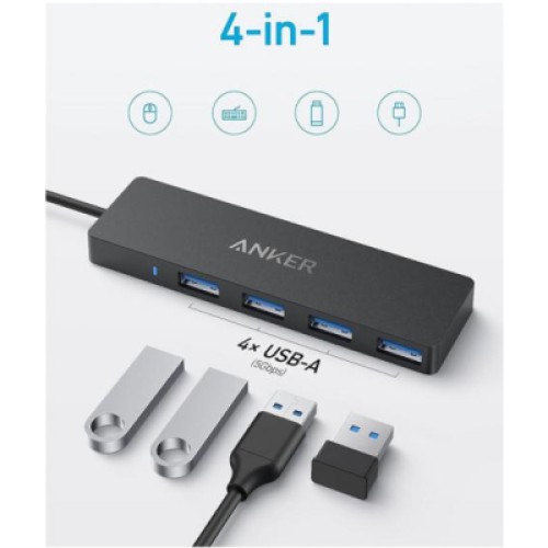 Концентратор USB-C to 4xUSB-A Anker (A8309G11) Концентратор USB-C to 4xUSB-A Anker (A8309G11)