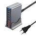 Зарядное устройство XoKo 2xUSB-C PD3.1 140W + 2xUSB-C PD100W + 1xUSB-C PD65W + 3xUSB QC30W GaN (QC-600)