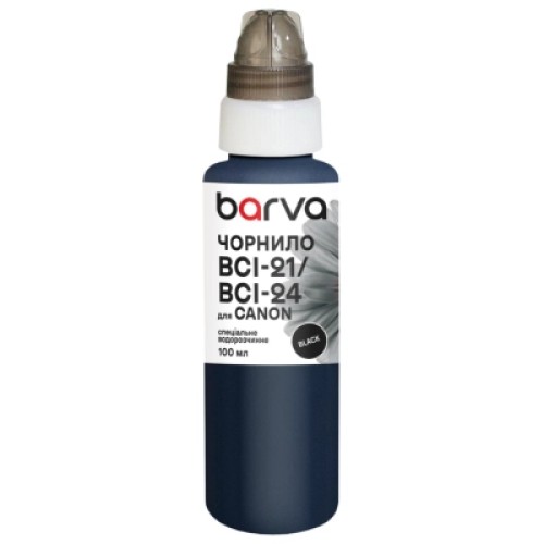 Чернила Barva Canon BCI-21/BCI-24, 100 мл, special, water-soluble, Black (C24-280)