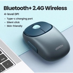 Мишка Ugreen MU102 Wireless/Bluetooth Black (90538)