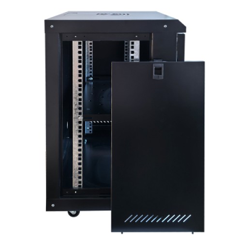 Шкаф настенный GEAR 15U 19" 600x600x750 мм, + полка 19", black (GWMSN-15U-600-600)