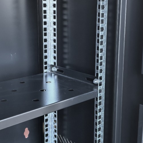 Шкаф настенный GEAR 15U 19" 600x600x750 мм, + полка 19", black (GWMSN-15U-600-600)