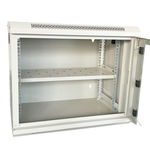 Шкаф настенный GEAR 9U 19" 600x450x500 мм, + полка 19", grey (GWMSN-9U-600-450G)