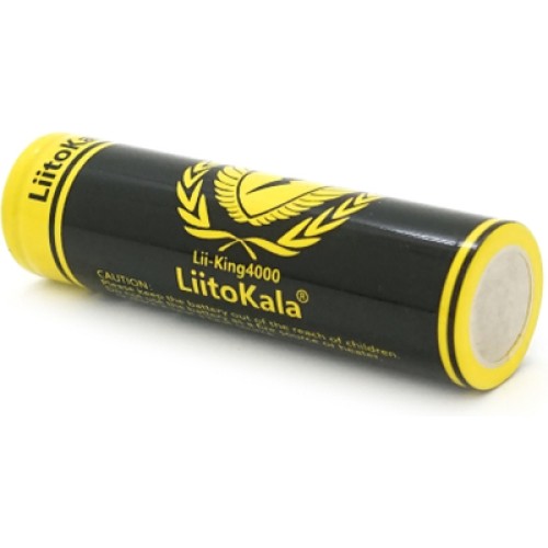 Аккумулятор 18650 4000mah (3800-4000mah), 3.7V(2.75-4.2V) Liitokala (King-4000)