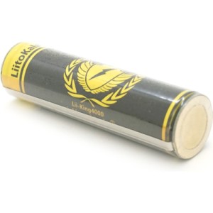 Акумулятор 18650 4000mah (3800-4000mah), Protected, 3.7V(2.75-4.2V) Liitokala (King-4000PCB)