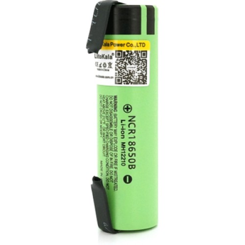 Аккумулятор 18650 3400mah (3200-3400mah), 3.7V(2.75-4.2V), Green Liitokala (Lii-34B-N)
