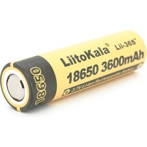 Акумулятор 18650 3600mAh, 3.7V(2.75-4.2V) Liitokala (Lii-36S+)