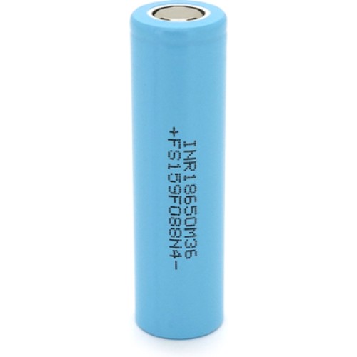 Аккумулятор 18650 3450mAh, 10A, 4.2/3.63/2.5V, Cyan LG (LGDBM361865 (LG M36))