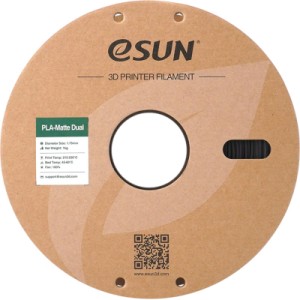 Пластик для 3D-принтера eSUN PLA matte dual 1,75mm 1kg BLACK WHITE (PLA-MTD175B-BW1P1)