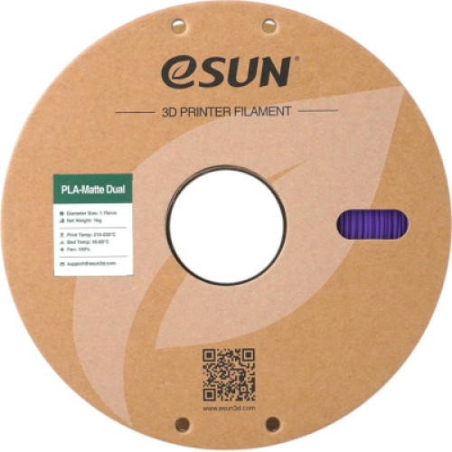 Пластик для 3D-принтера eSUN PLA matte dual 1,75mm 1kg GREEN PURPLE (PLA-MTD175B-GZ1P1)