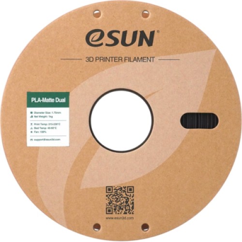 Пластик для 3D-принтера eSUN PLA matte dual 1,75mm 1kg RED BLACK (PLA-MTD175B-BR1P1)
