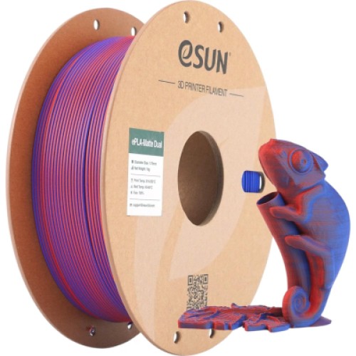 Пластик для 3D-принтера eSUN PLA matte dual 1,75mm 1kg RED BLUE (PLA-MTD175B-RU1P1)