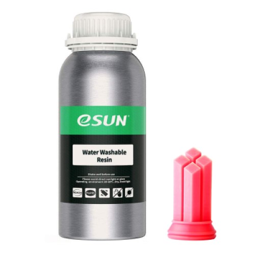 Фотополимерная смола eSUN Resin, Water Washable UV/LCD Red 0,5kg (WATERWASHABLERESINR500G)