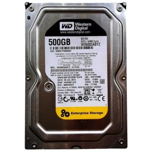 Жесткий диск 3.5"  500Gb WD (WD5000ABYZ)