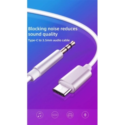 Переходник USB-C M to 3.5mm F 1.0m white XoKo (AUX-002-WH)