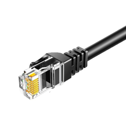 Патч-корд 15м UTP cat 6 RJ45 TopSpeed Ethernet Flat Cable Black Essager (EXCWXB-JSE01)