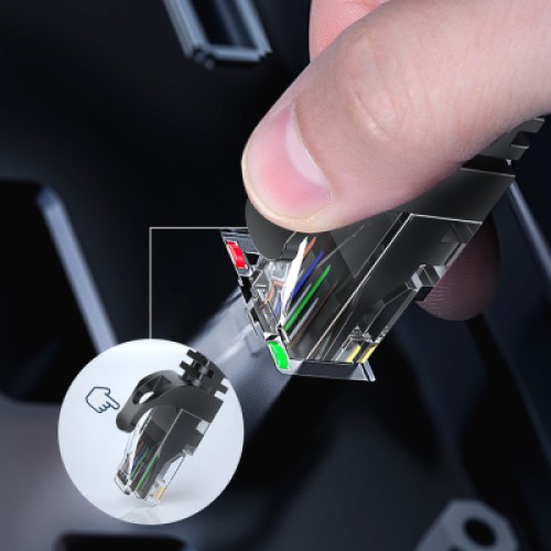 Патч-корд 15м UTP cat 6 RJ45 TopSpeed Ethernet Flat Cable Black Essager (EXCWXB-JSE01)