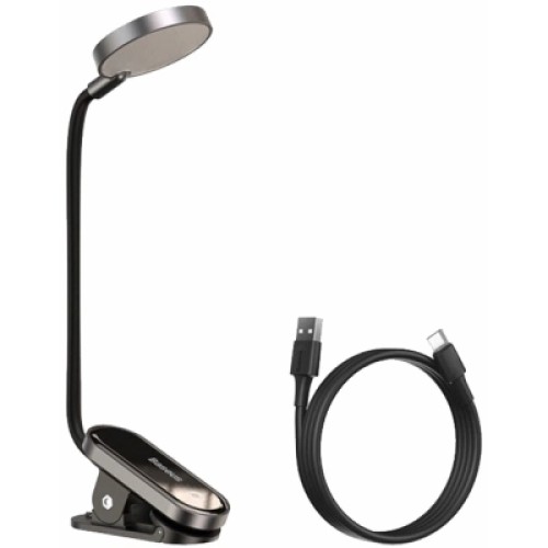 Настольная лампа Baseus Comfort Reading Mini Clip Lamp with battery Dark Gray (DGRAD-0G)
