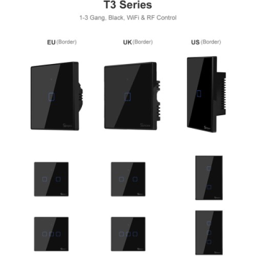 Умный выключатель Sonoff T3EU2C-TX