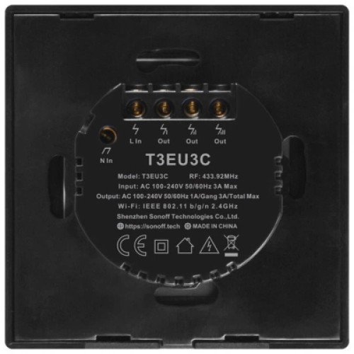 Умный выключатель Sonoff T3EU3C-TX
