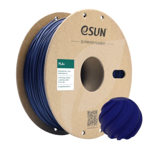 Пластик для 3D-принтера eSUN PLA+ P1.75мм, 1кг, blue dark (PLA+P175DU1)