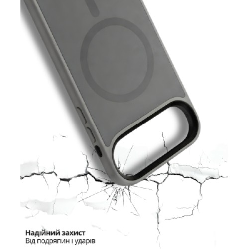 Чехол для мобильного телефона BeCover FIBRA ArcLine MagSafe Apple iPhone 17 Air Gray (715377) Чехол для мобильного телефона BeCover FIBRA ArcLine MagSafe Apple iPhone 17 Air Gray (715377)
