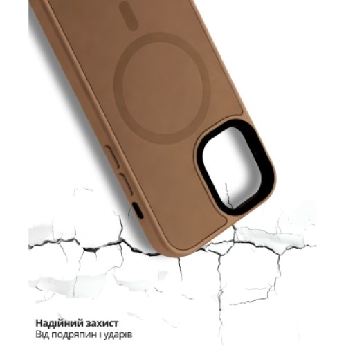 Чехол для мобильного телефона BeCover FIBRA ArcLine MagSafe Apple iPhone 17 Brown (715373)