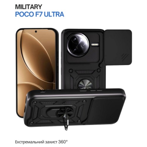 Чехол для мобильного телефона BeCover Military Poco F7 Ultra Black (715400) Чехол для мобильного телефона BeCover Military Poco F7 Ultra Black (715400)