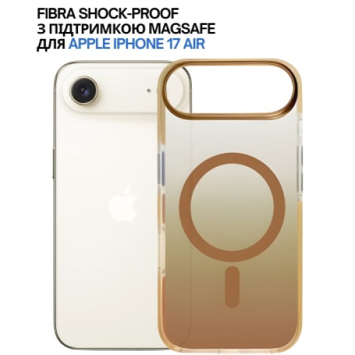 Чехол для мобильного телефона BeCover FIBRA Shock-Proof MagSafe Apple iPhone 17 Air Gold (715455)