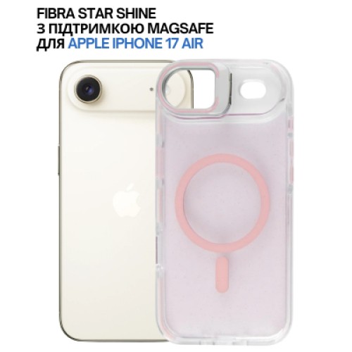 Чехол для мобильного телефона BeCover FIBRA Star Shine MagSafe Apple iPhone 17 Air Light Pink (715421)