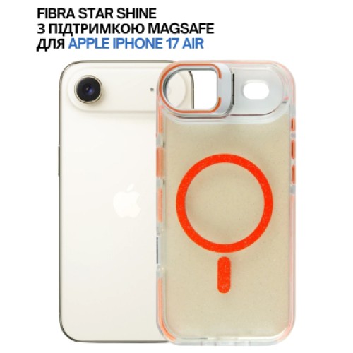 Чехол для мобильного телефона BeCover FIBRA Star Shine MagSafe Apple iPhone 17 Air Orange (715422)